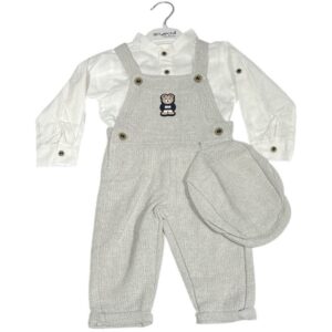 Salopeta si camasa cu cacuila Gri Deschis