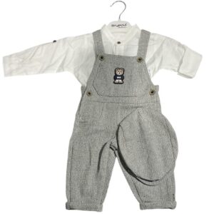 Salopeta si camasa cu cacuila Gri Inchis